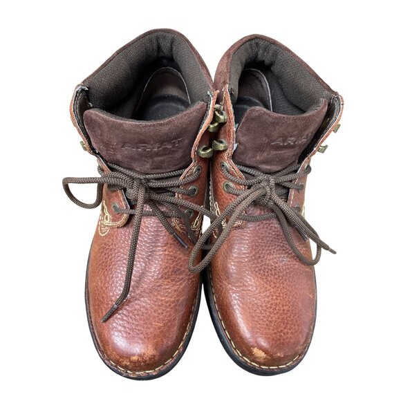 Ariat Womens Brown Leather Terrain Lace-Up Ankle Boots Size 8B SKU 9365 - Picture 16 of 16